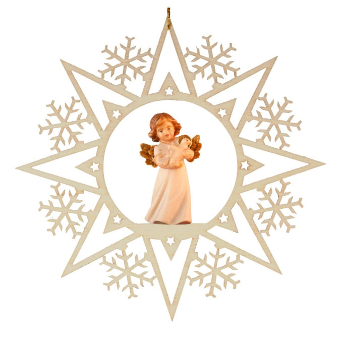 Crystal star with angel dove