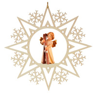 Crystal star with angel ski