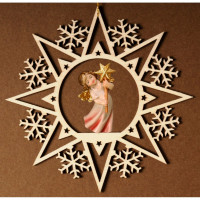 Crystal star with angel flying