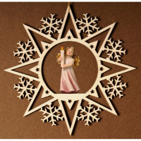 Crystal star with angel candle