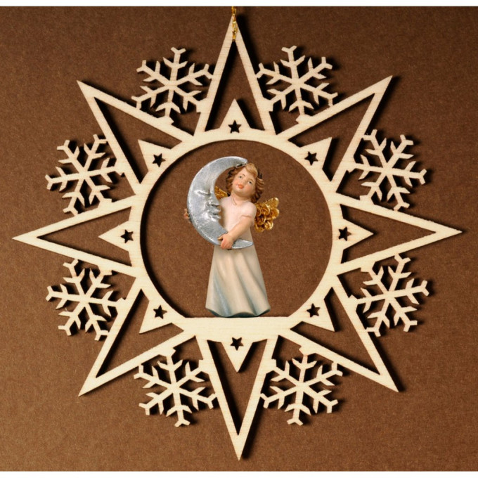 Crystal star with angel moon