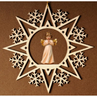 Crystal star with angel praying