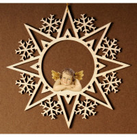 Krištáľová hviezda s anjelom Raffaelom