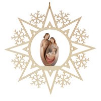 Krištáľová hviezda so Svätou rodinou