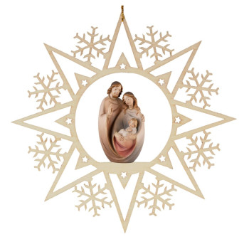 Krištáľová hviezda so Svätou rodinou