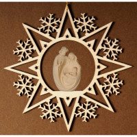 Krištáľová hviezda so Svätou rodinou