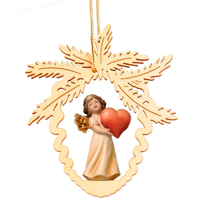 Pine cone with angel heart