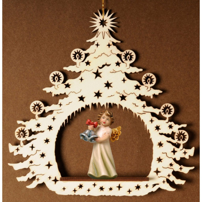 Vianočný stromček s anjelom a zvončekami