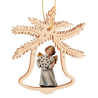 Zvonček s anjelom a vločkou