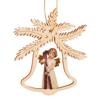 Zvonček s anjelom a lyžami