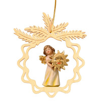 Okrúhla hviezda s anjelom a slnkom