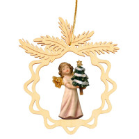 Okrúhla hviezda s anjelom a stromčekom