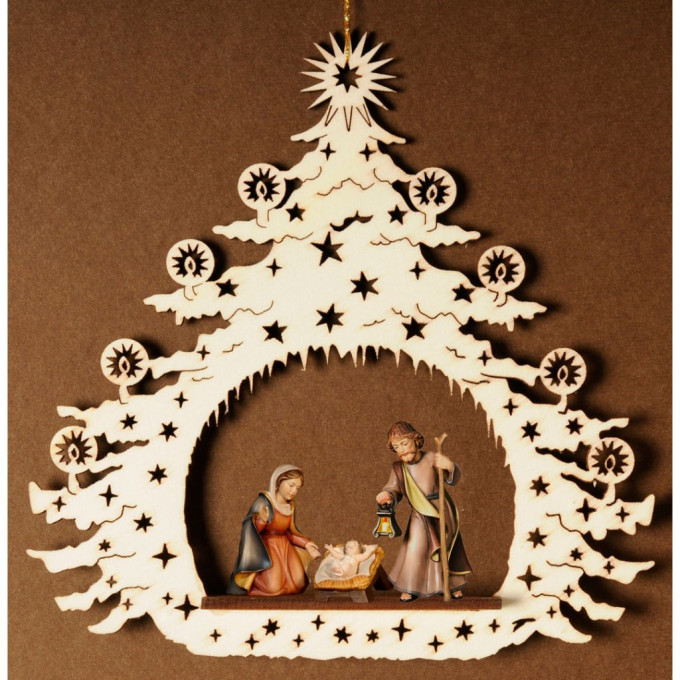 Christmas Tree with Holy Family 4 cm