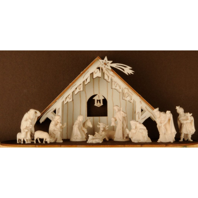 Betlehem s domcom a 12 figúrkami (4cm)