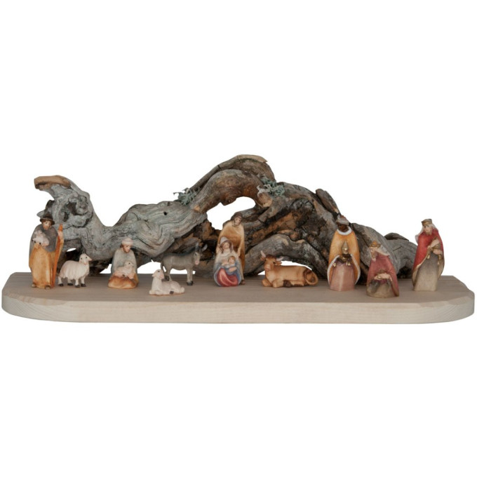 Rustic Stable with Miniature `Morning Star` Nativity set