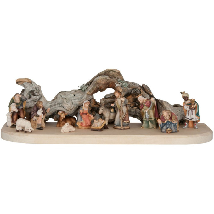 Rustic Stable with Miniature Nativity set