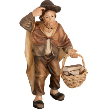 Pastier s drevom v košíku - Ľudový