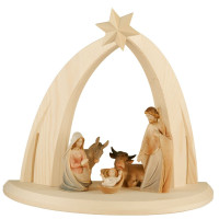 Nativity set `Morning Star` with Arch stable and 5 figurines