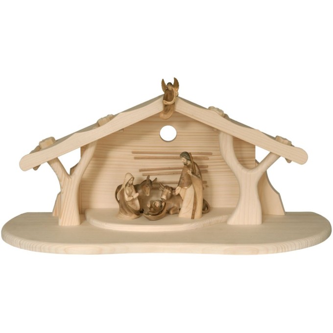 Nativity Set `Morning Star` with stable and 6 figurines