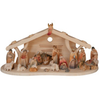 Nativity Set `Morning Star` with stable and 21 figurines