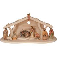Nativity Set `Morning Star` with stable and 13 figurines