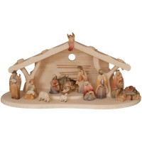 Nativity Set `Morning Star` with stable and 15 figurines