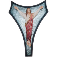 Risen Christ modern on cross