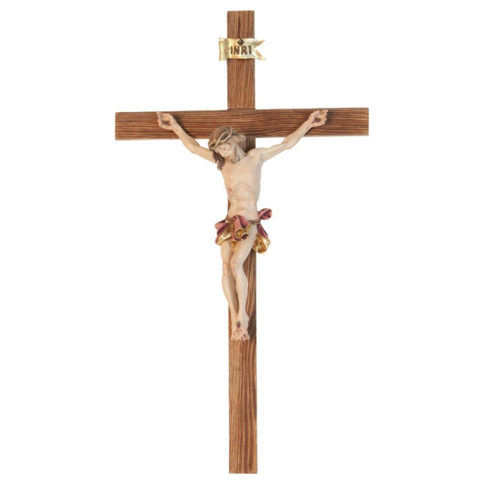 Baroque Crucifix in wood rustic-style