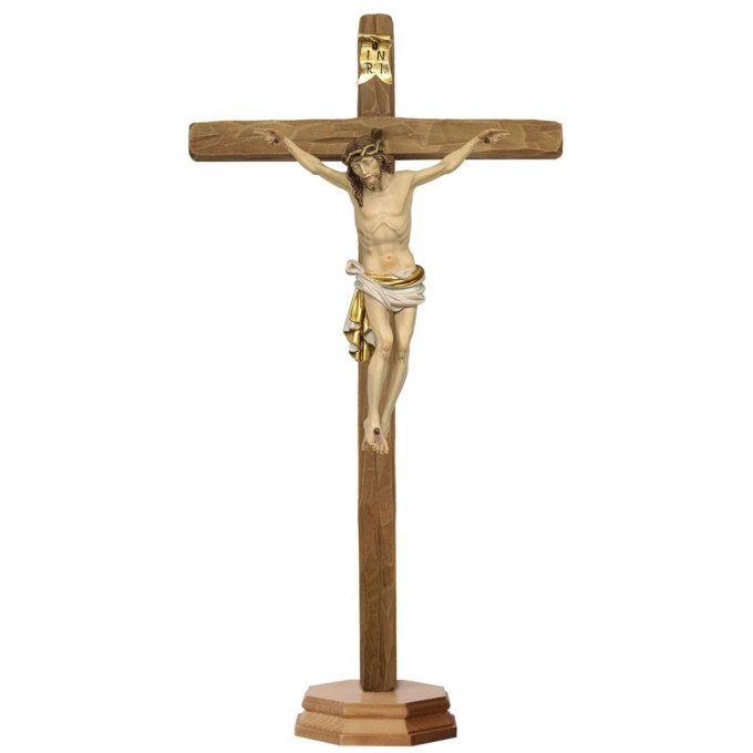 Dolomites Crucifix on Pedestal