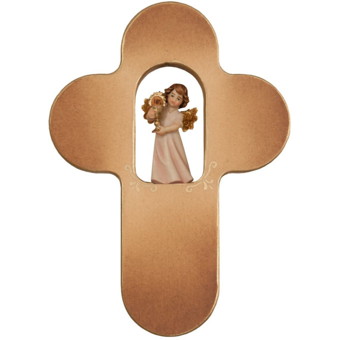 Children`s Cross with angel and host 5cm