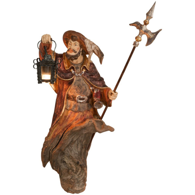 Night watchman with copper lantern root