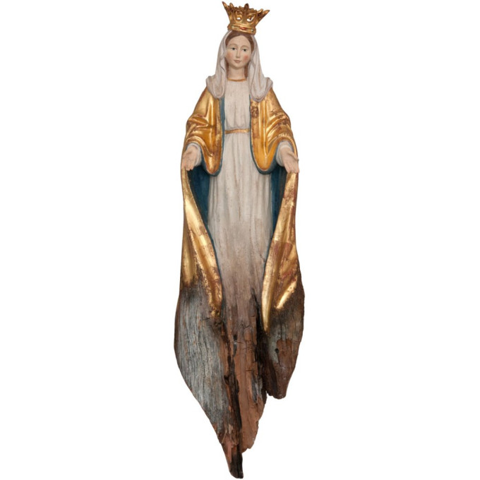 Our Lady of Grace with Crown root sculpture
