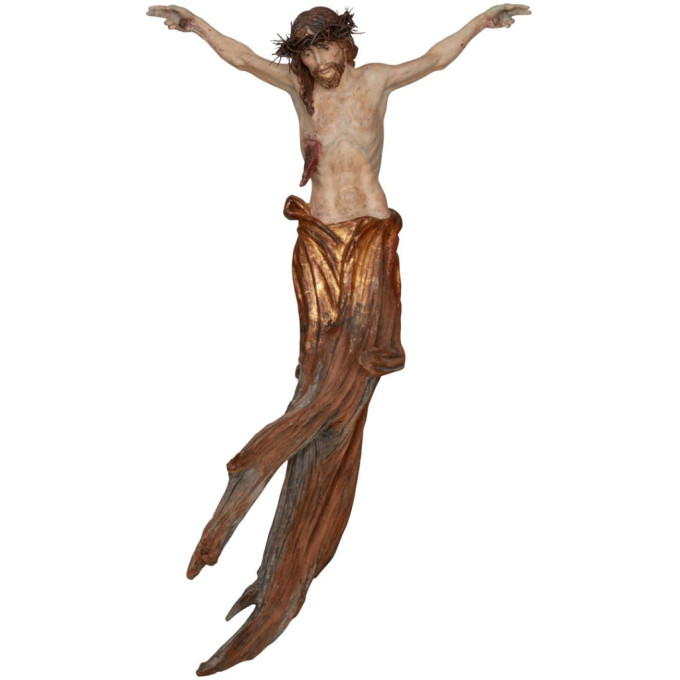 Dolomites Corpus with thorn crown root sculpture