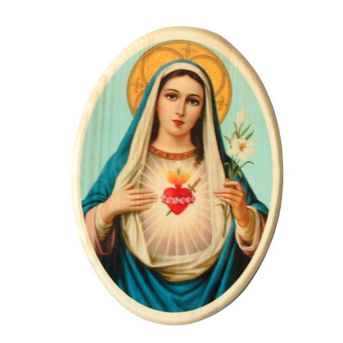 Virgin Mary wooden picture
