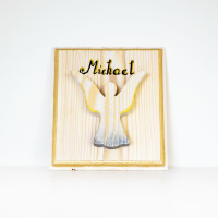 Angel with Name Wooden Picture