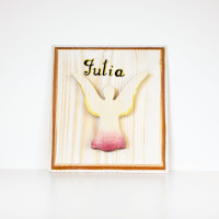 Angel with Name Wooden Picture