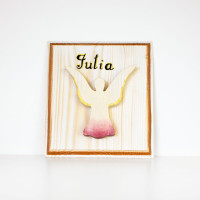 Angel with Name Wooden Picture