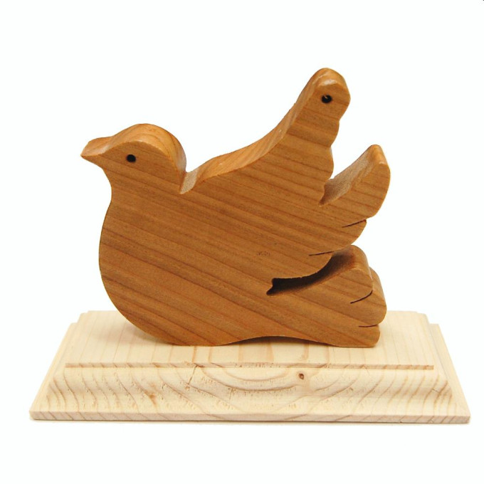 Wooden Dove Decoration on stand