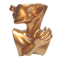 Drevený náhrdelník krištáľové srdce