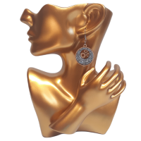 Drevené Krištáľové náušnice