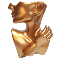 Drevené náušnice Kľúč a srdce