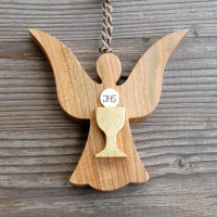 Drevený anjel k Svätému prijímaniu