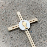 Holy Communion Wooden Wall Cross