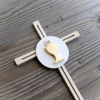 Holy Communion Wooden Wall Cross