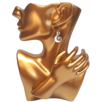 Drevené náušnice Labuť