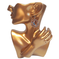 Drevené náušnice Mesiac a hviezdy