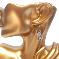 Drevené náušnice Mačky