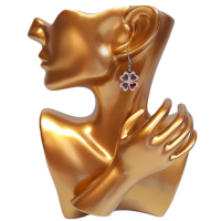 Drevené náušnice Štvorlístok