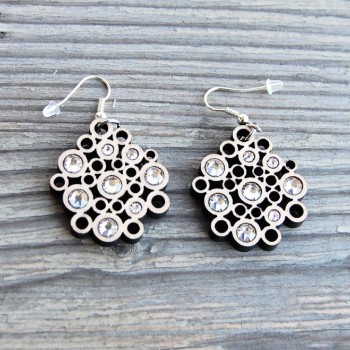 Drevené náušnice Kruhy