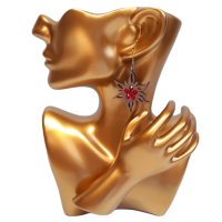 Drevené náušnice Veľký kvet